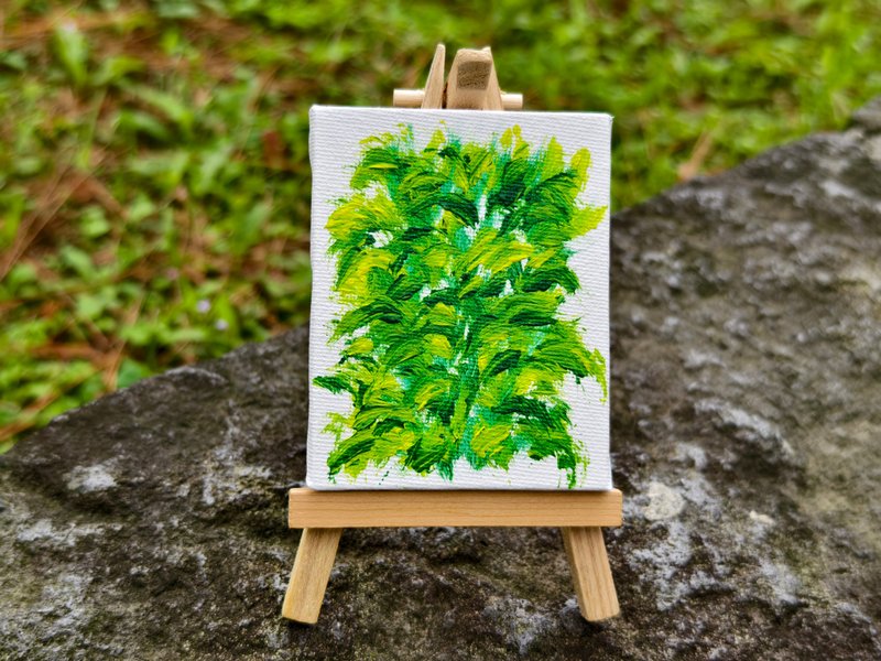 迷你挂画/压克力水彩画/无框画/装饰画/疗愈画 - 海报/装饰画/版画 - 棉．麻 