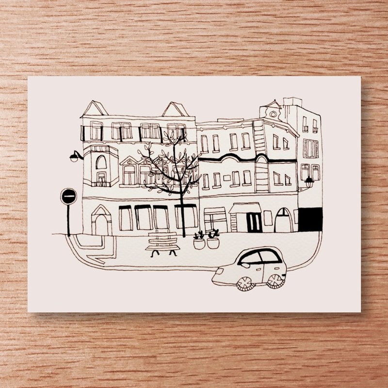 万用卡-城镇-纯色 - 卡片/明信片 - 纸 白色