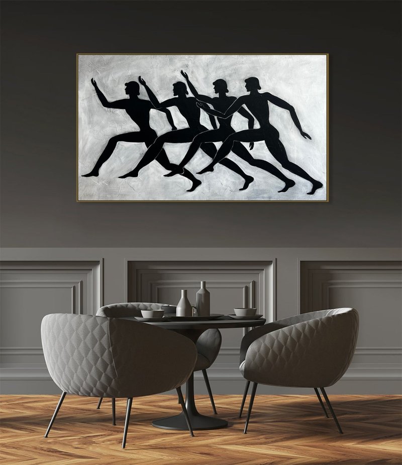 具象绘画人类剪影艺术类人人物单色艺术 - 墙贴/壁贴 - 压克力 黑色