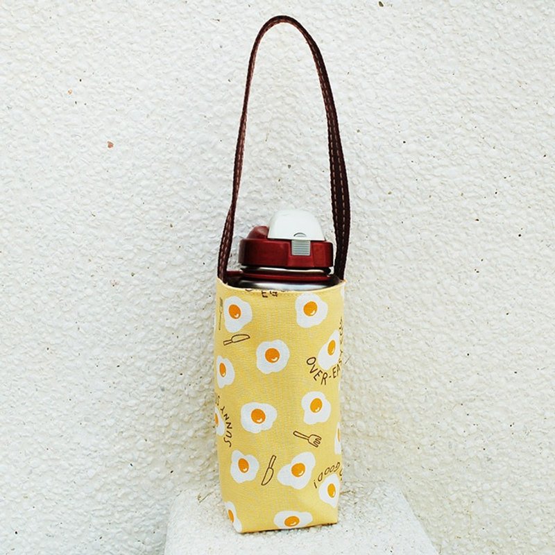 美味荷包蛋_黄 水壶袋/订 - 随行杯提袋/水壶袋 - 棉．麻 黄色