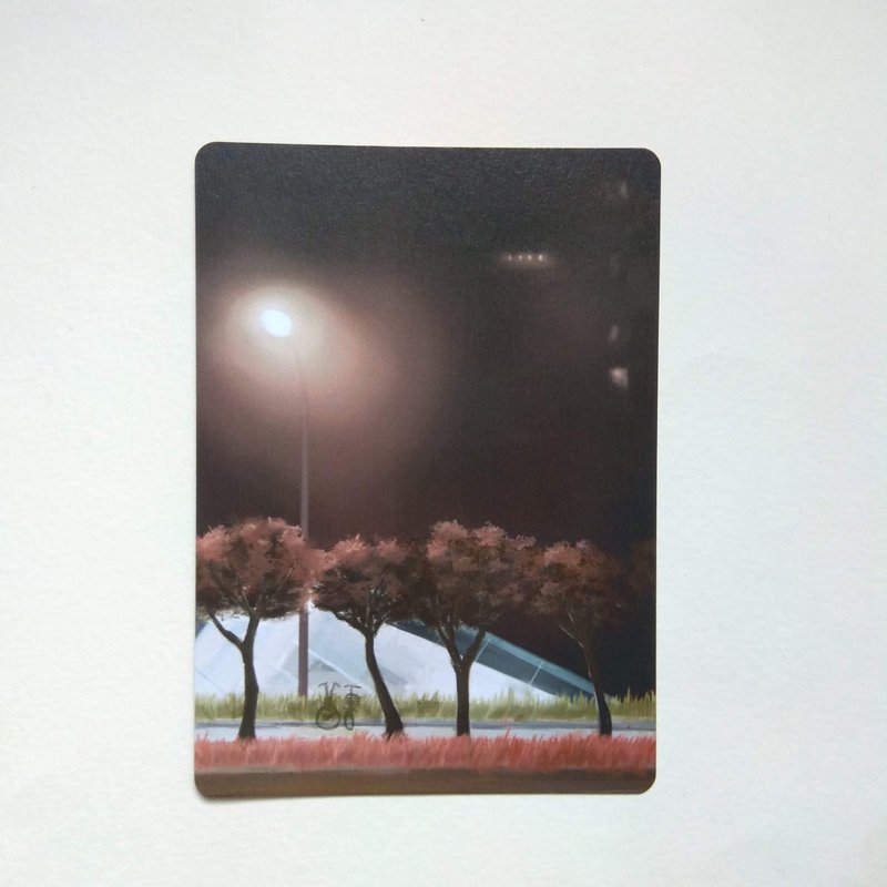 插画卡片 - 在粉灯下等你 - 卡片/明信片 - 纸 