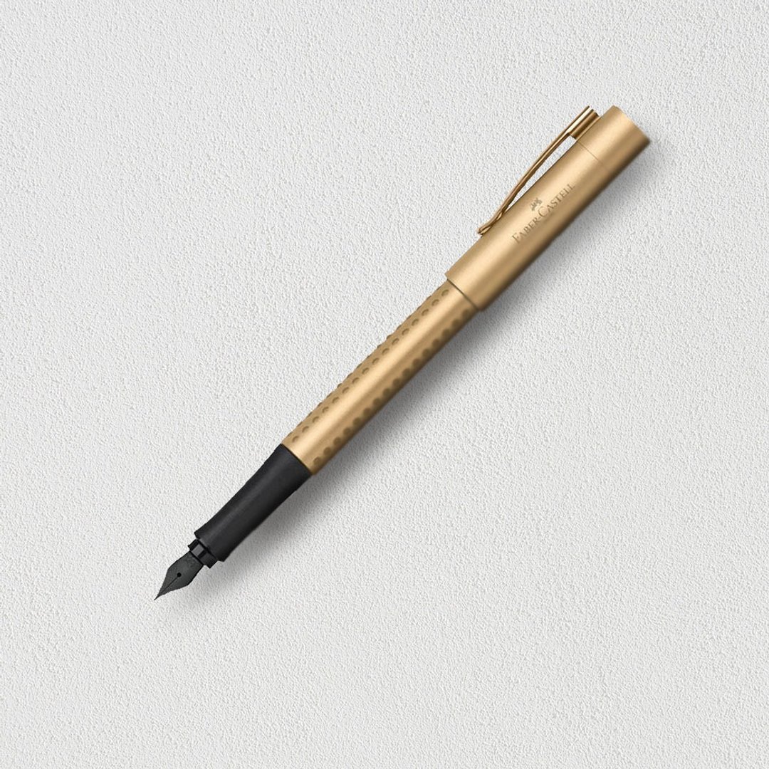 【Faber-Castell】好点子握得住金色钢笔-F尖 免费刻字 - 钢笔 - 其他材质 金色