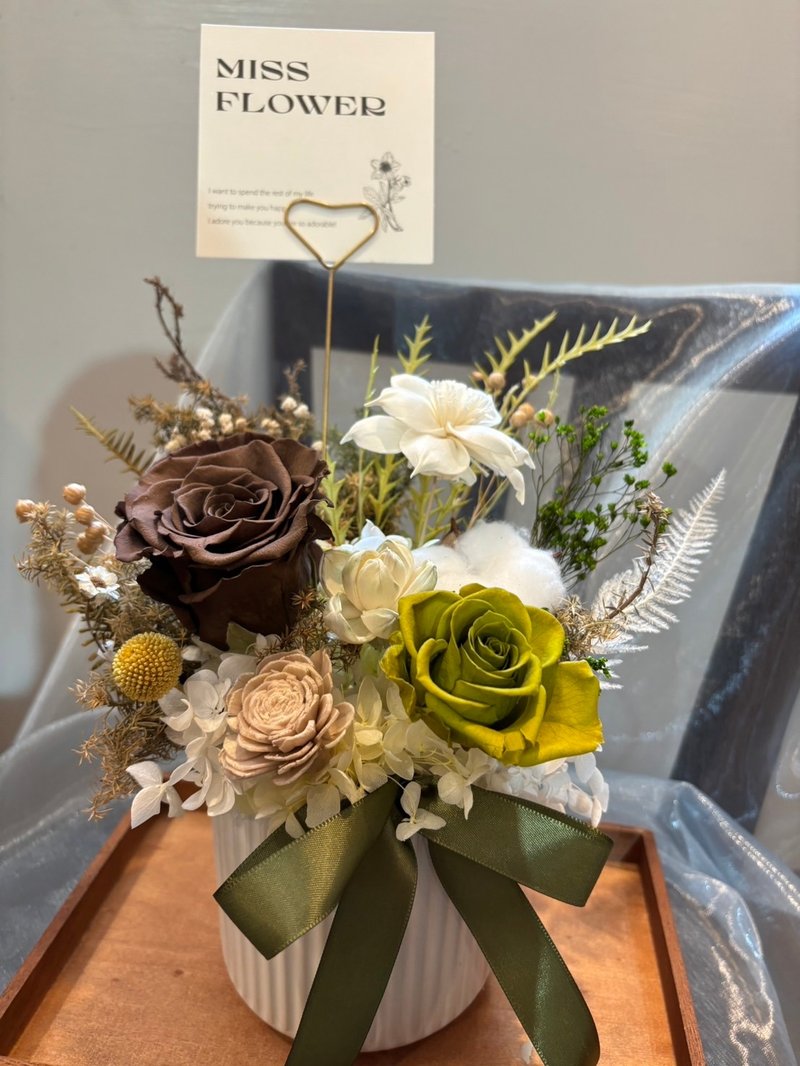 Time flower莳花/干燥永生花礼/绿、蓝、黄、粉、红/母亲节情人节 - 干燥花/捧花 - 植物．花 