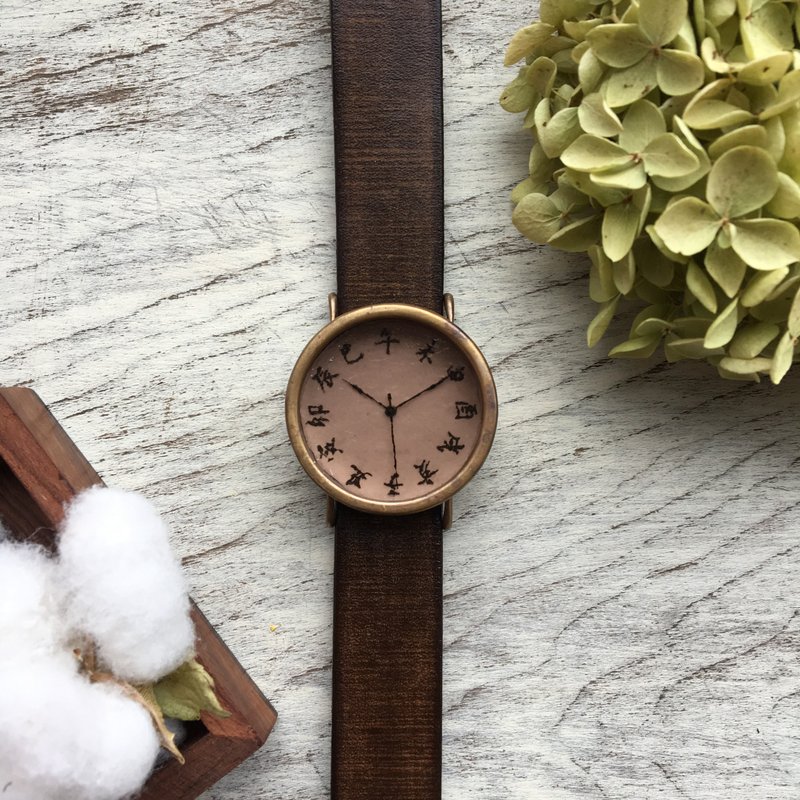 江户文字手表 L 黑糖色 - 女表 - 其他金属 咖啡色