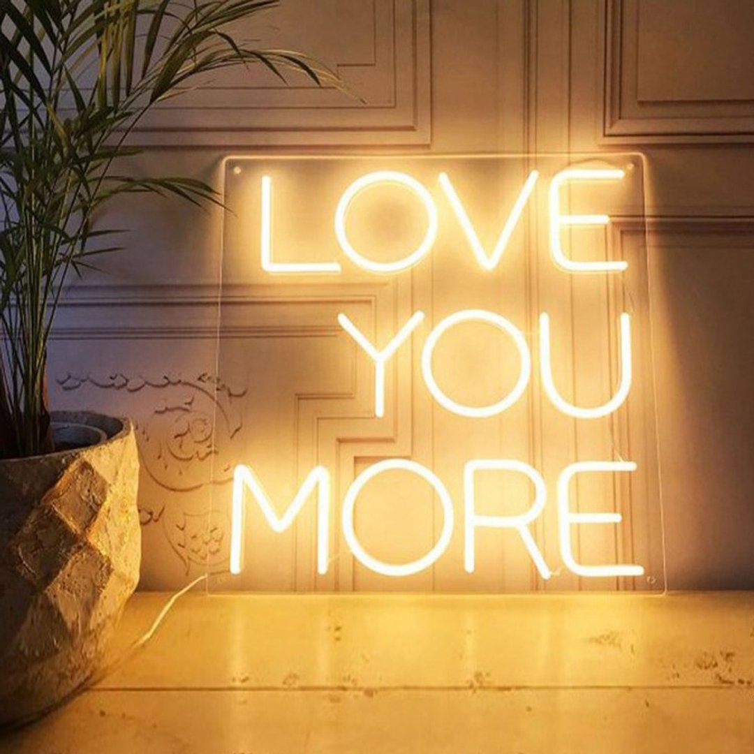 Love You More霓虹灯LED发光字Neon Sign定制化灯饰手作定制化礼 - 灯具/灯饰 - 压克力 透明