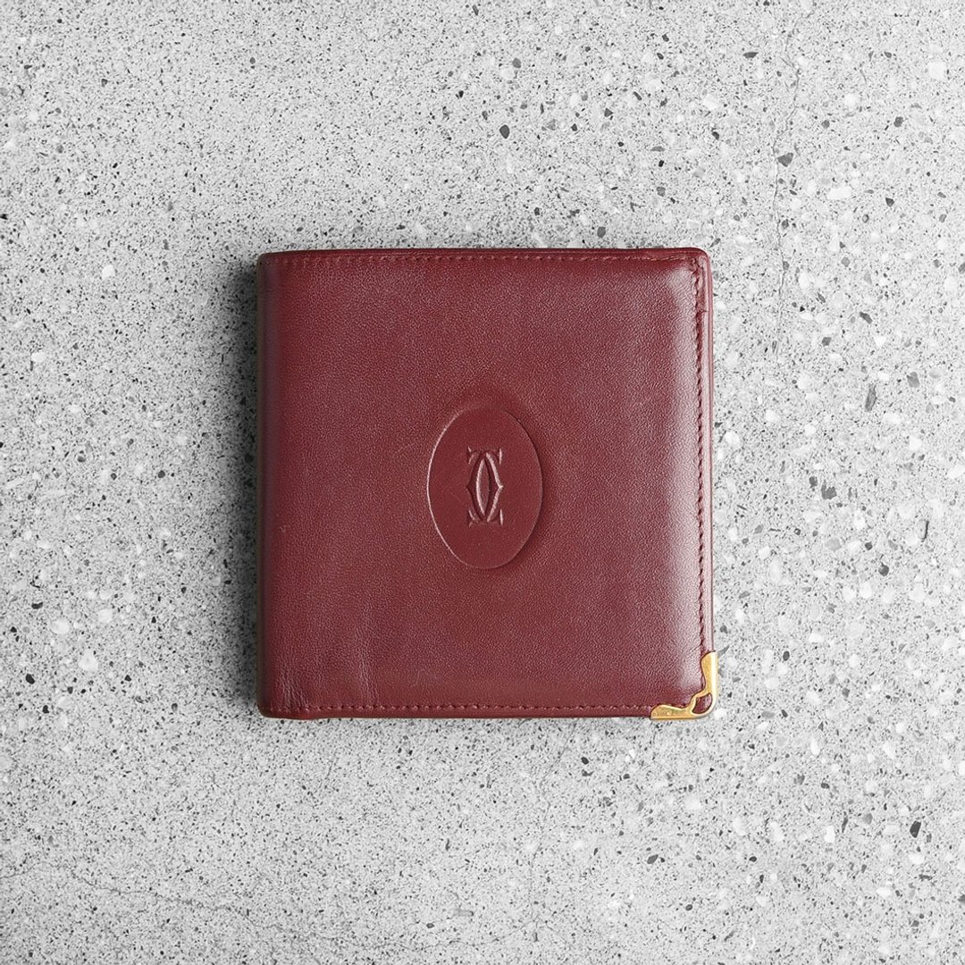 Cartier 古董皮夹 / Vintage 古着 - 皮夹/钱包 - 真皮 红色