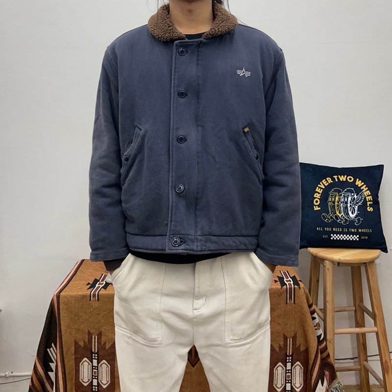 ALPHA N-1 美军甲板外套 USNAVY 美国制 MADE IN USA - 男装外套 - 棉．麻 蓝色