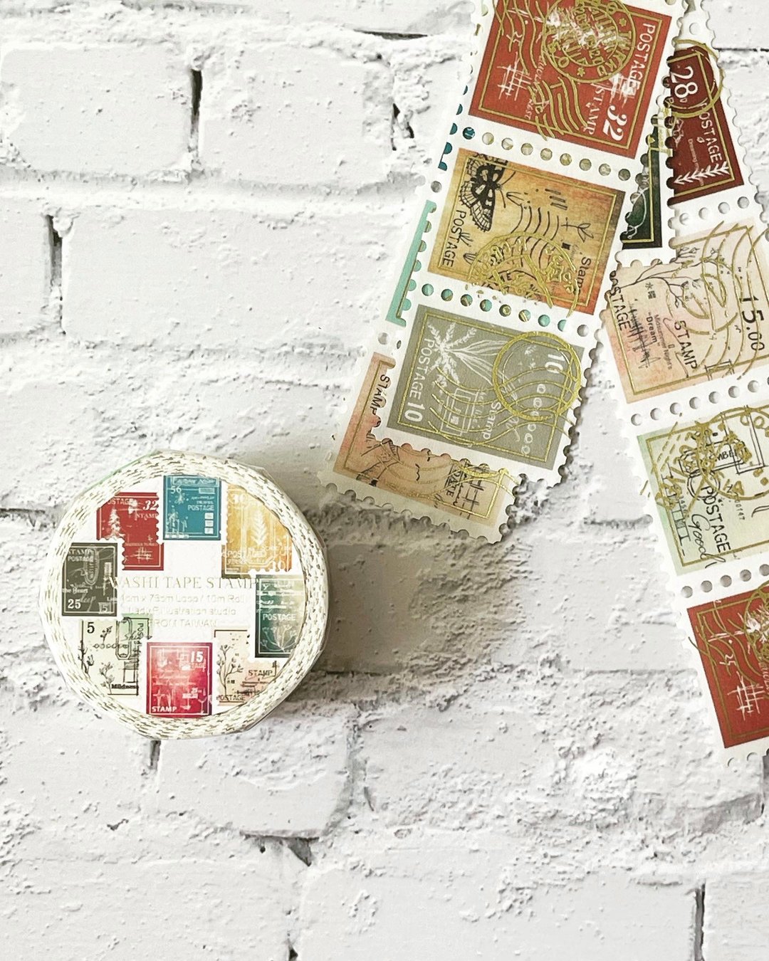 邮票烫金纸胶带 - 纸胶带 - 纸 多色