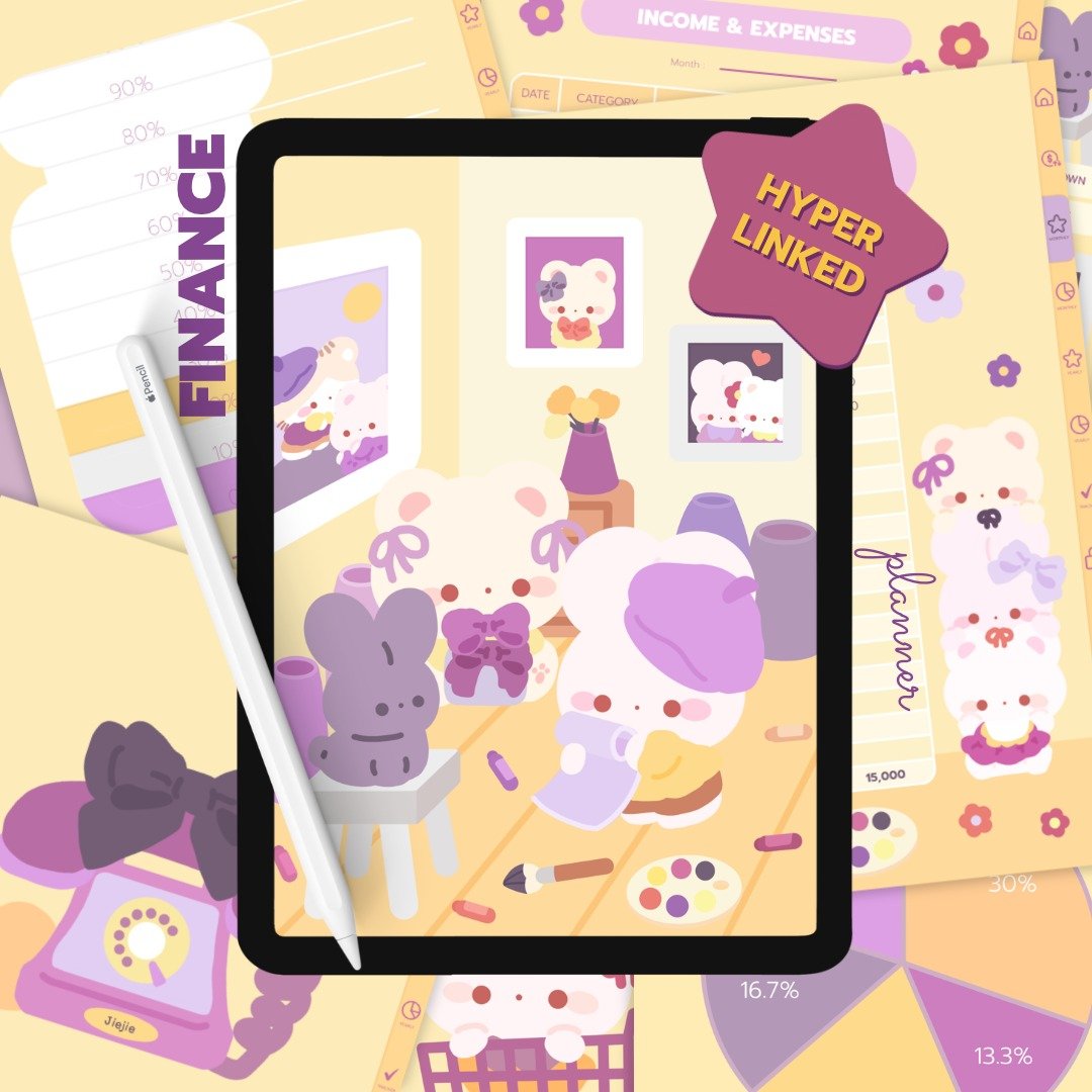 Brush & Bear Cub - 预算规划师 - 电子手帐及素材 - 其他材质 