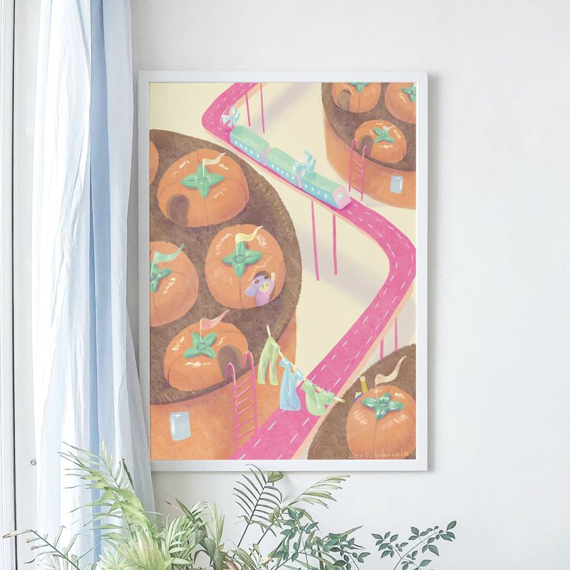 台湾风景/大幅收藏画/ 风之城 (新竹) - 海报/装饰画/版画 - 纸 橘色