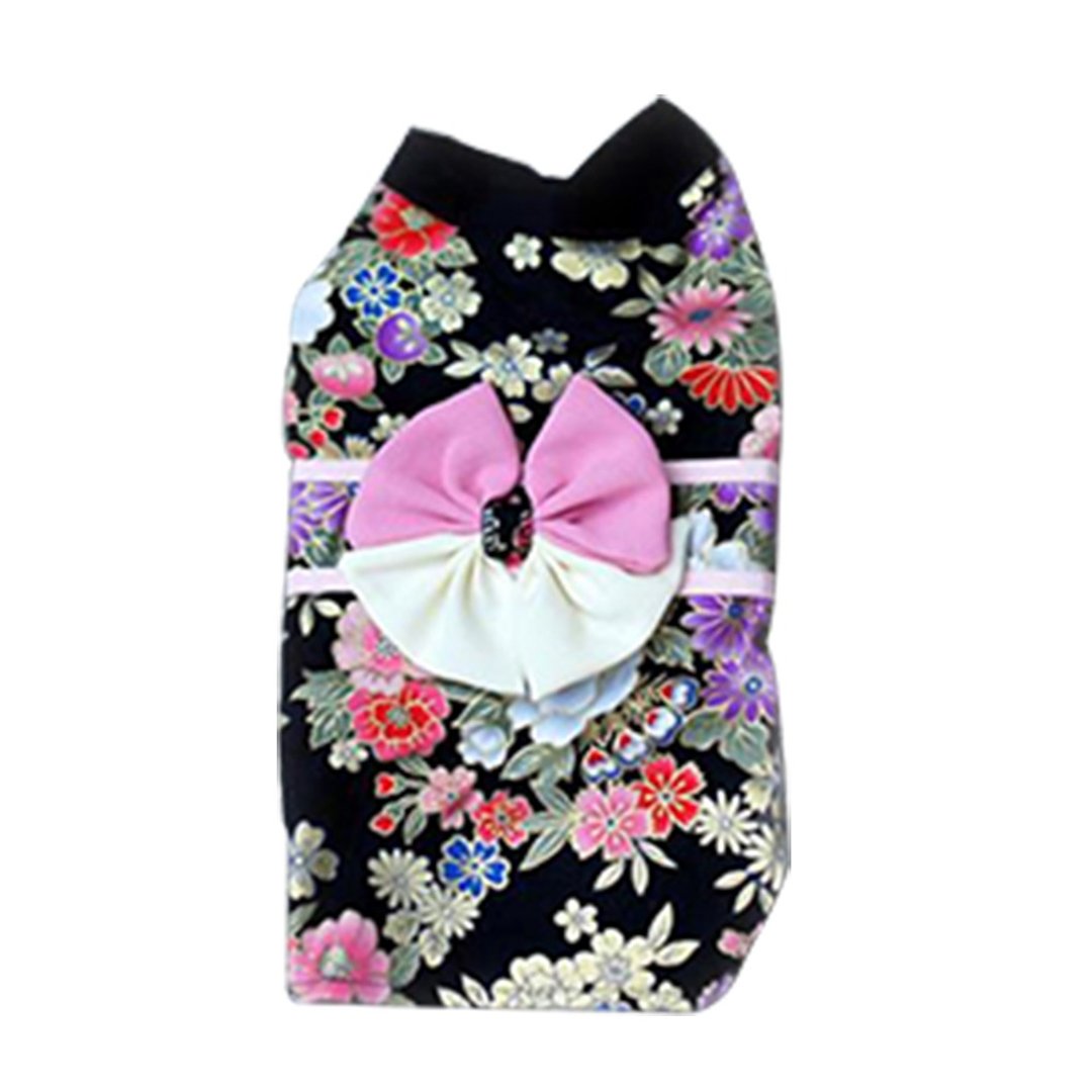 宠物和服  猫狗通用 浴衣 金耀百花 S~XL - 衣/帽 - 棉 