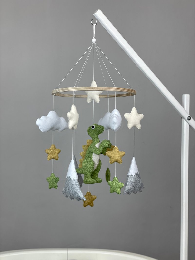 恐龙宝宝移动男孩山地移动婴儿床托儿所移动新款男宝宝礼物 - 玩具/玩偶 - 其他材质 绿色