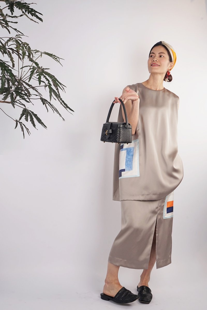 COLE COOL日式简约高质夏季套装SS23 可度尺订做 - 女装背心 - 其他材质 卡其色