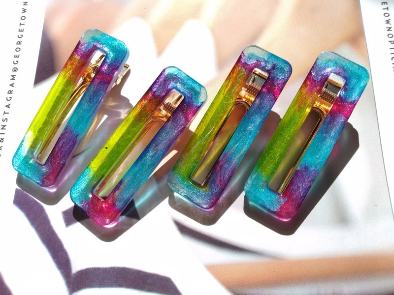 手作发夹,彩绘发夹 - 发饰 - 其他材质 多色