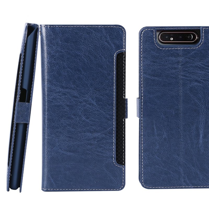 CASE SHOP SAMSUNG Galaxy A80前收纳侧掀皮套4716779660975 - 手机壳/手机套 - 人造皮革 黑色