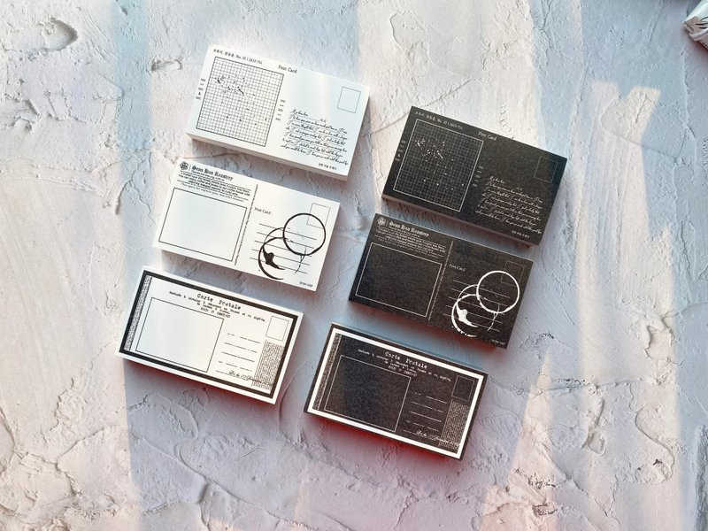 单调明信片刻字记事本 - 便条纸/标签贴 - 纸 白色