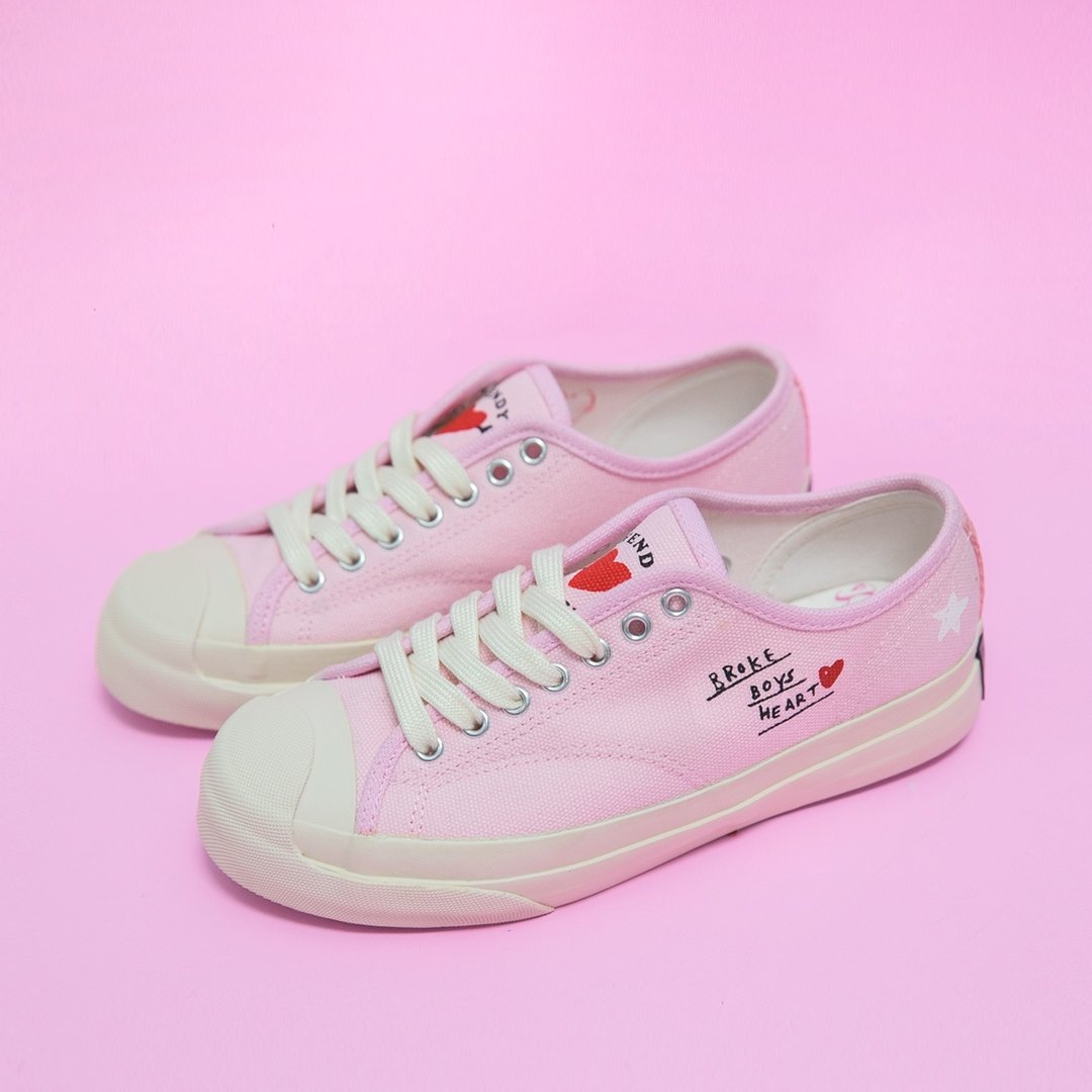 Rompboy x Daddy Sneaker - 女款休闲鞋 - 其他材质 粉红色
