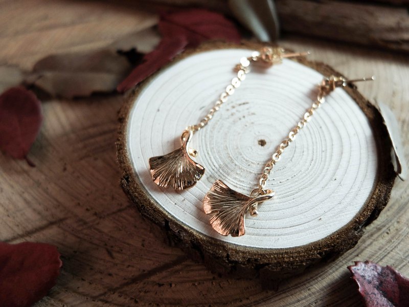 银果耳环 14k包金 - 耳环/耳夹 - 其他金属 金色