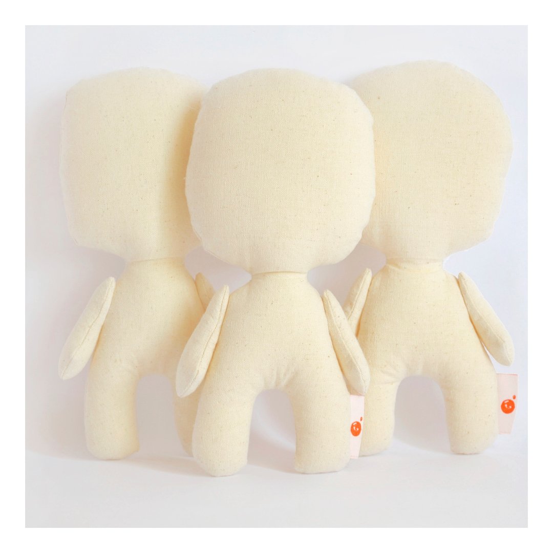 DIY doll to paint - Paint your own doll - Little doll - Perfect gift - Christmas - 编织/刺绣/羊毛毡/裁缝 - 棉 多色
