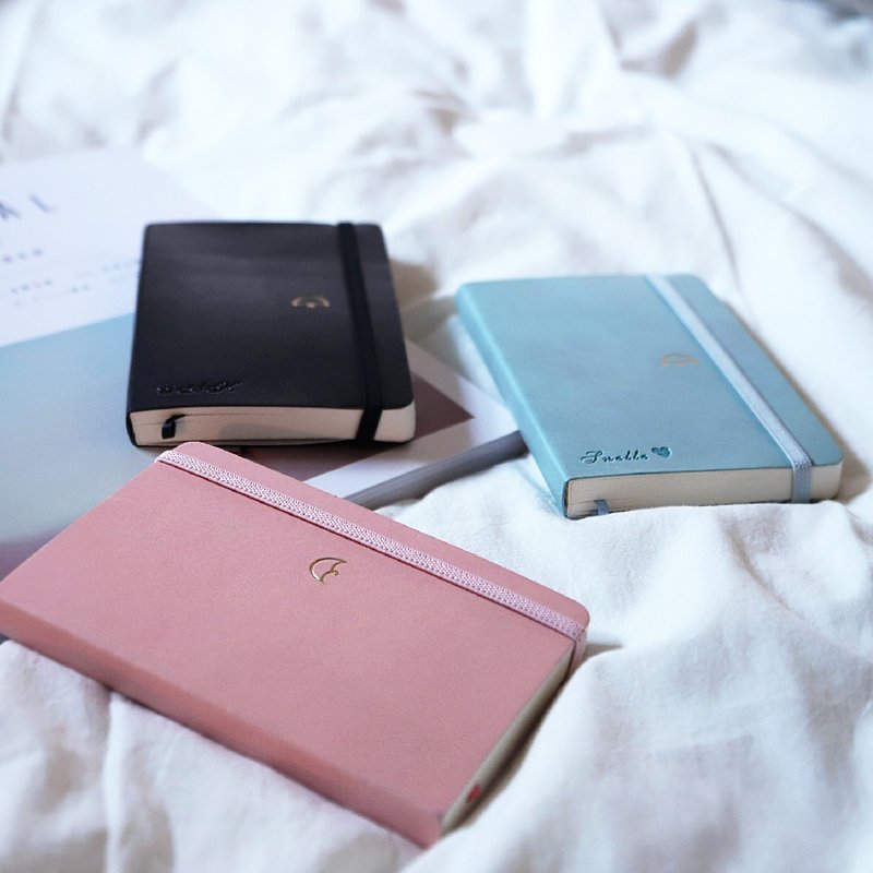 客制皮质随身笔记本本子记事本日记本 免费定制刻字英文字母图案 - 笔记本/手帐 - 人造皮革 粉红色