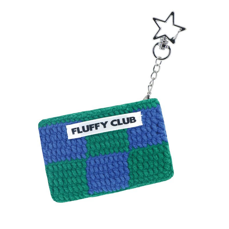 方格手提包韩国设计的将军卡包 - 皮夹/钱包 - 绣线 绿色