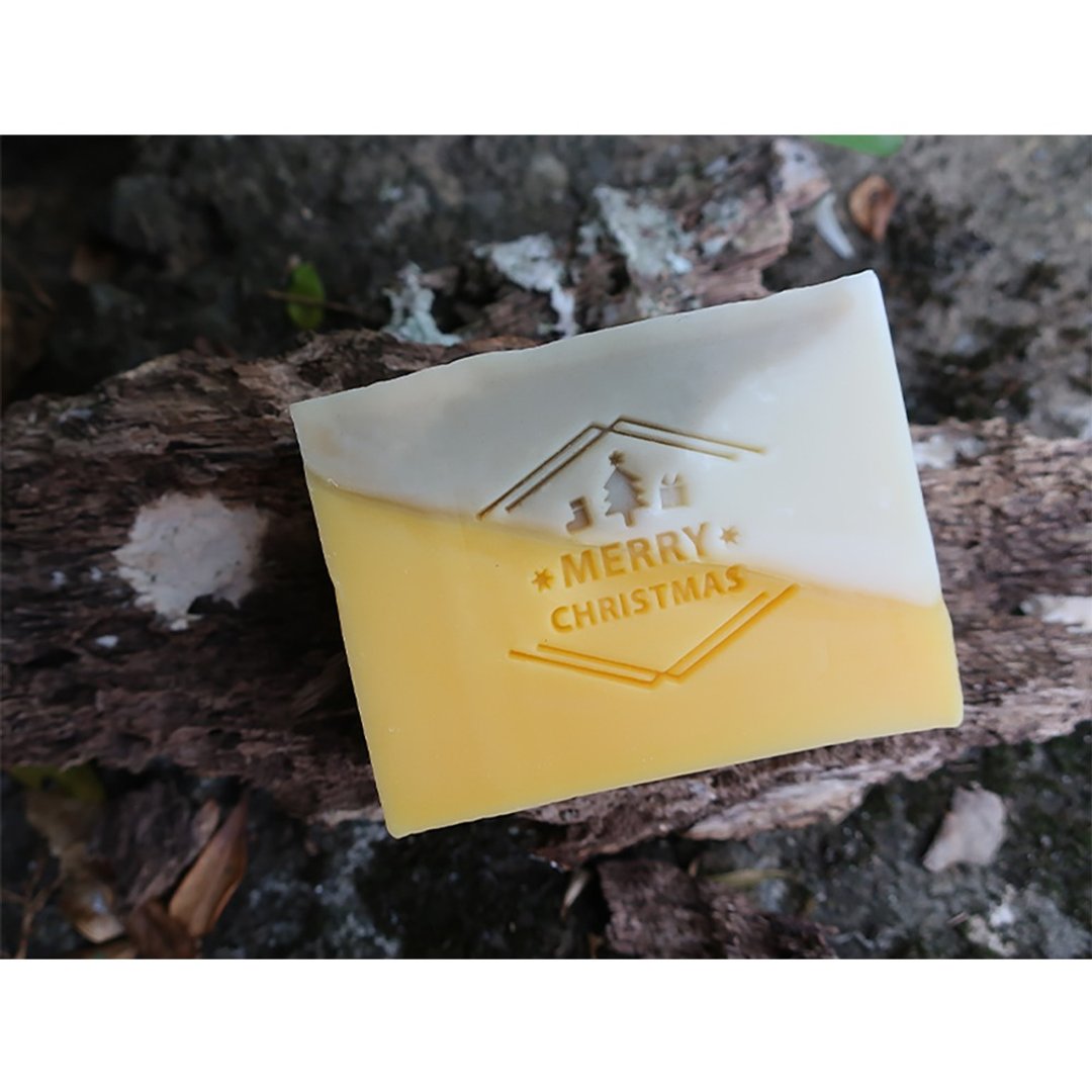【皂章E07】Happy Christmas 幸福圣诞节 Acrylic Soap Stamp - 蜡烛/香氛/手工皂 - 压克力 