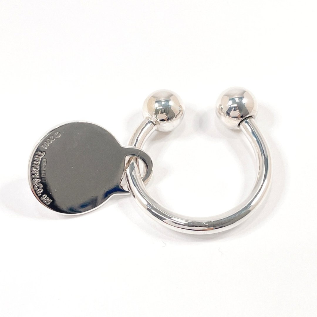 【日本直送 中古美品】蒂芙尼 TIFFANY&Co. 钥匙圈 吊饰 圆形 标签 坠饰 银 925 - 钥匙链/钥匙包 - 纯银 银色