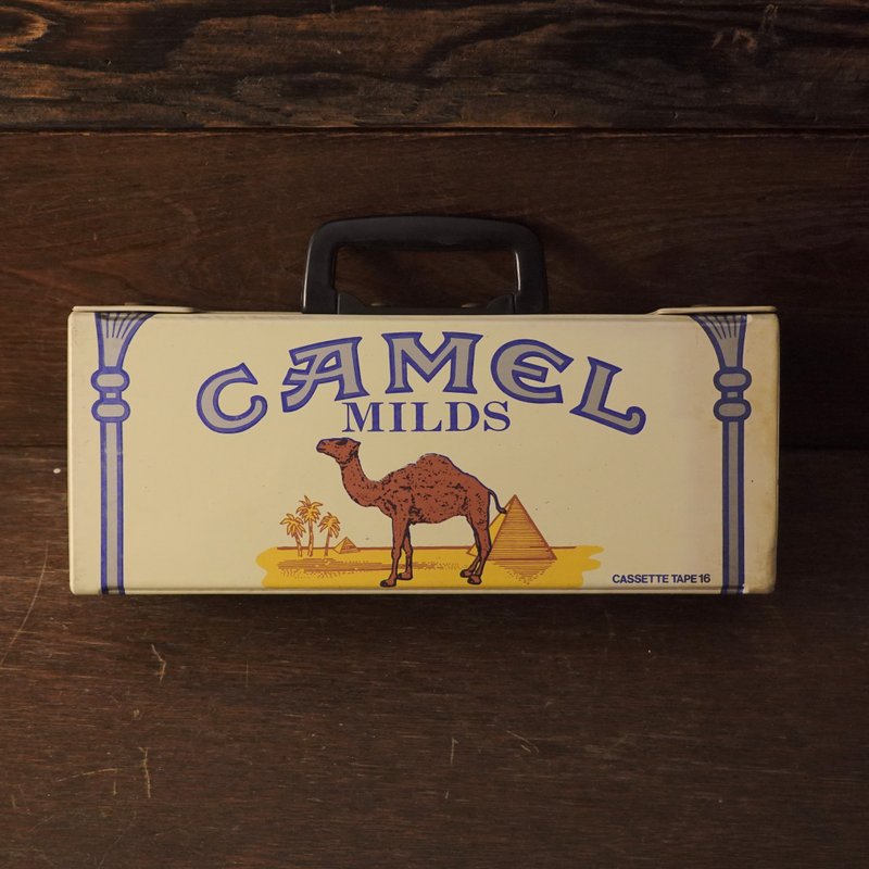 早期 CAMEL MILD 骆驼牌香烟 手提卡带收纳盒 昭和复古 摆件 - 收纳用品 - 塑料 多色