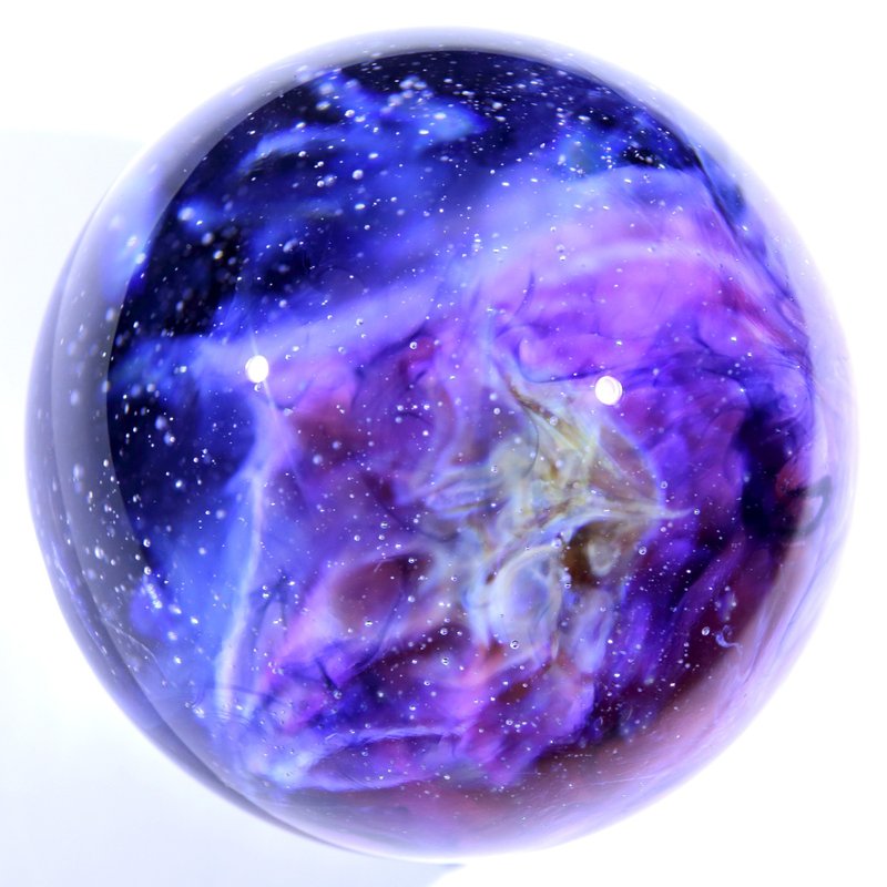 51mm 宇宙玻璃球摆设 no.M133 - 摆饰 - 玻璃 紫色
