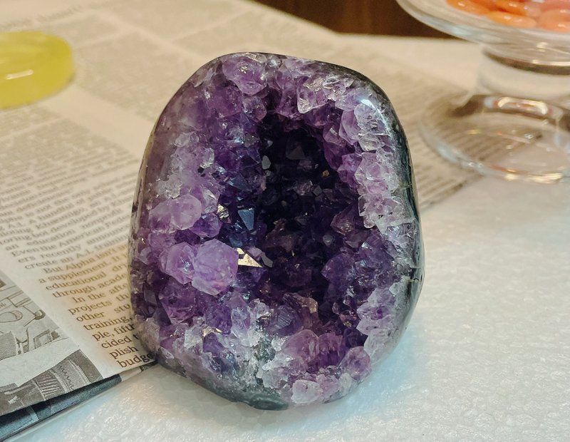 能量摆件 乌拉圭天然紫晶 消磁 净化 财富 贵人 紫晶镇 - 摆饰 - 水晶 紫色