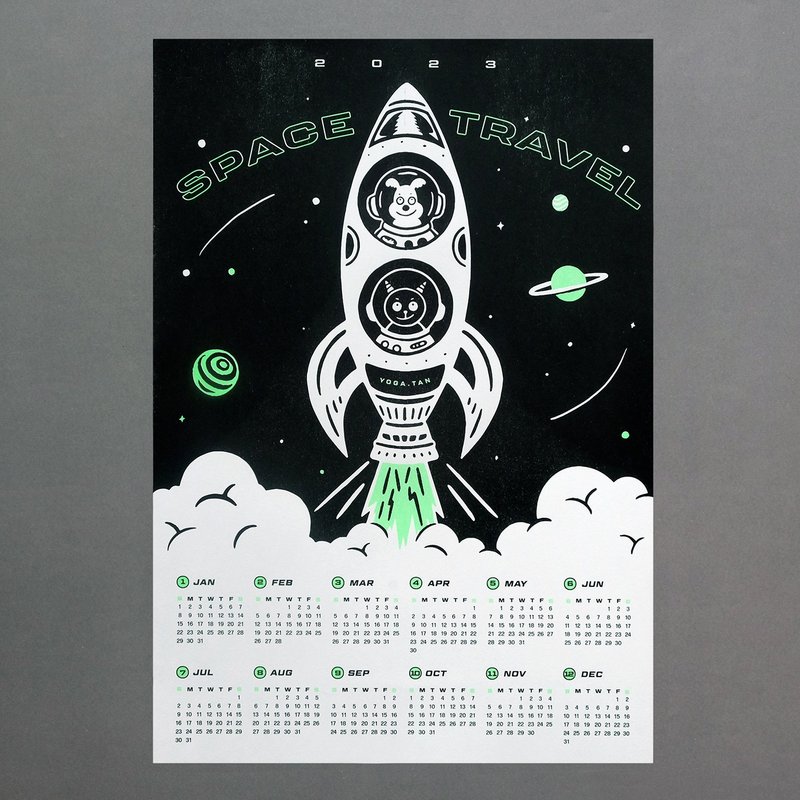 2023年 太空旅行年历 - 年历/台历 - 纸 