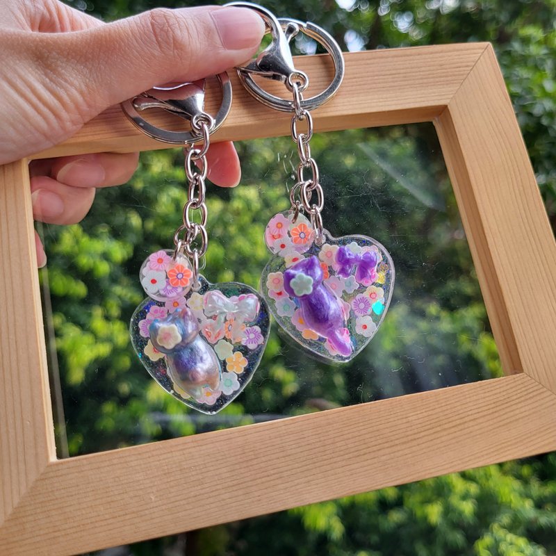 喵糖梦工场系列 花语喵闪闪 - 钥匙链/钥匙包 - 树脂 