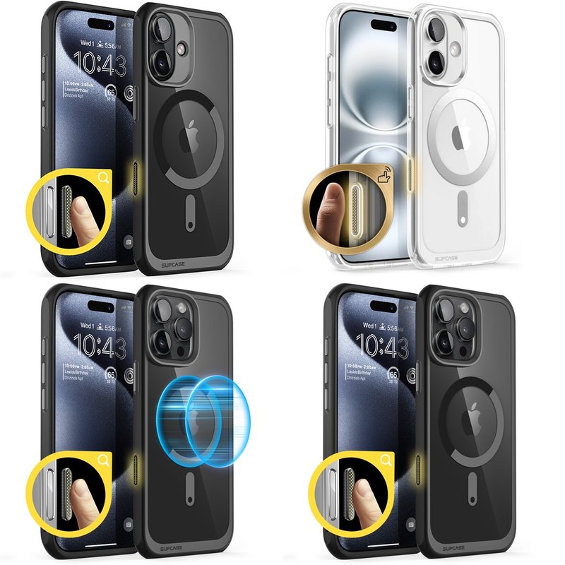 SUPCASE iPhone 16系列 UB Mag 透色磁吸防摔壳(含相机按键) - 手机壳/手机套 - 塑料 多色