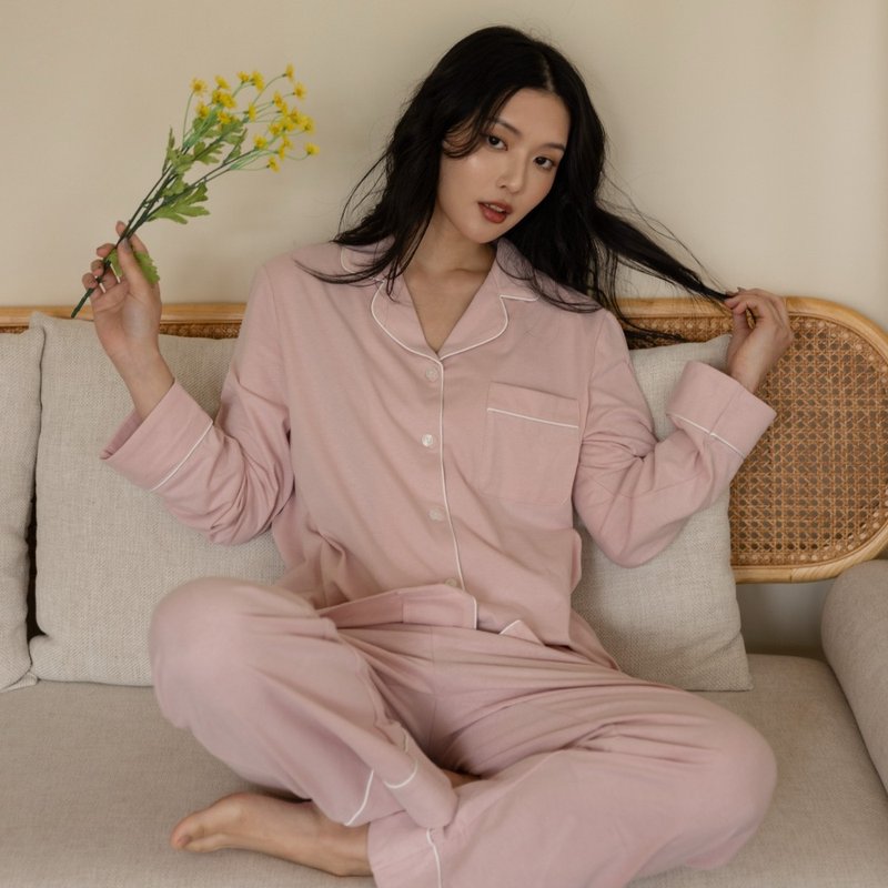 柔软梦境|全棉家居服套装-蔷薇嫩粉 - 居家服/睡衣 - 其他材质 粉红色