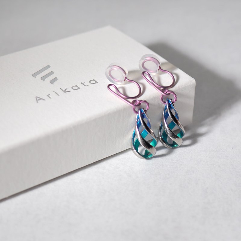 Tour 钛金无耳洞夹式 - 耳环/耳夹 - 其他金属 银色