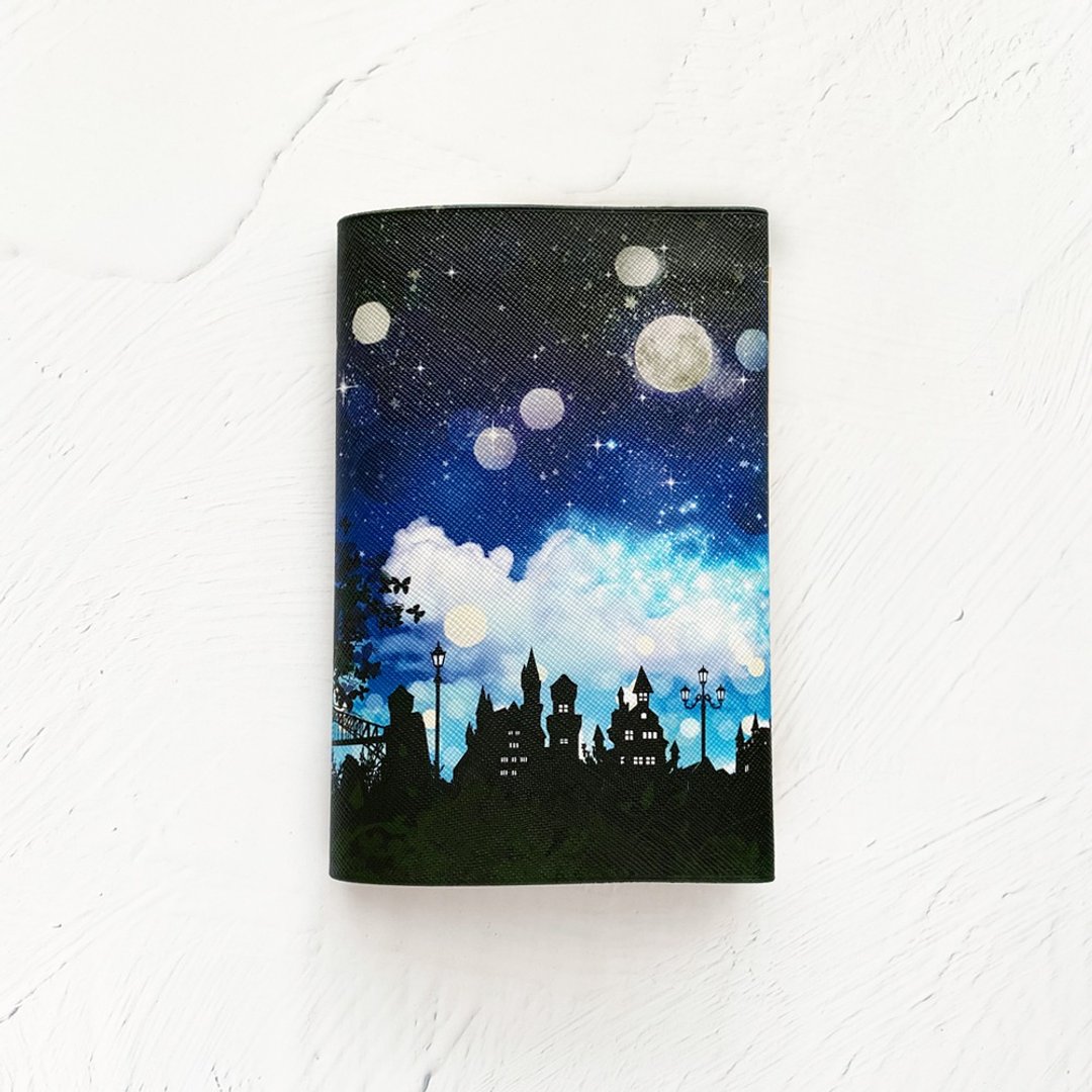 Book Cover Fantasy Night / paperback / Fake leather / starry sky / star / moon - 书衣/书套 - 人造皮革 多色