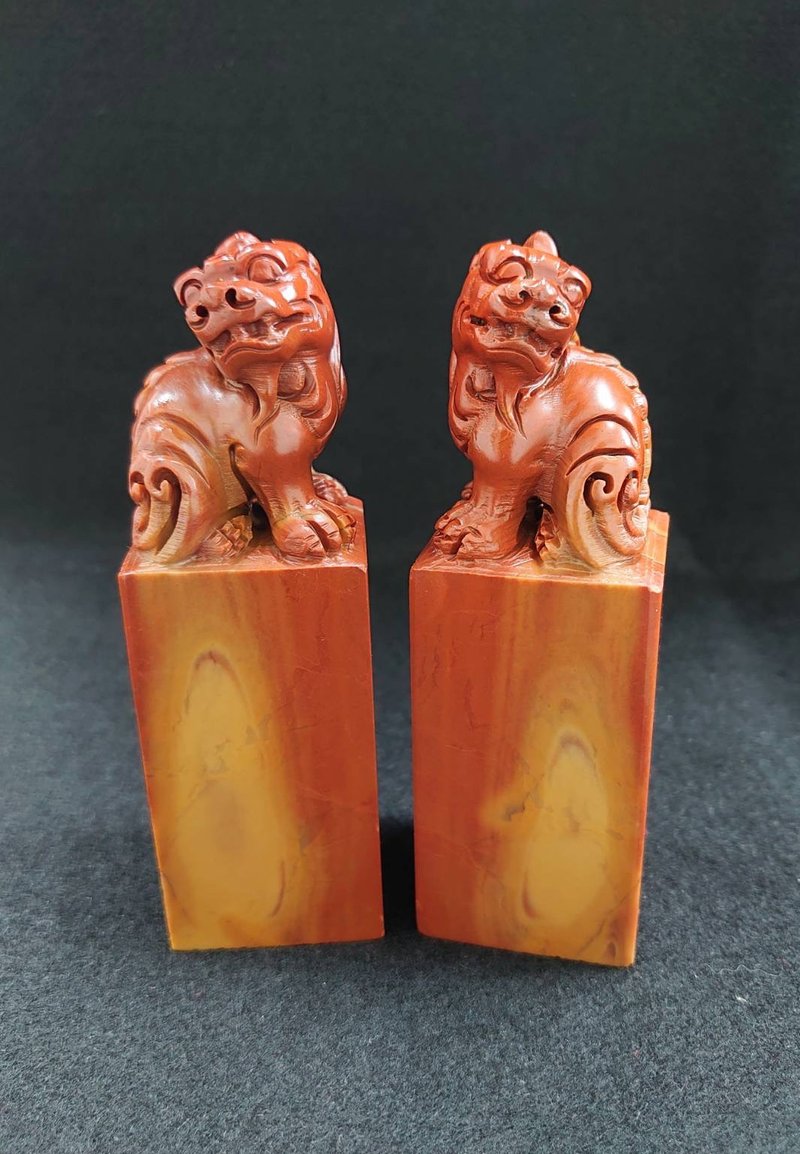 【木韫奇石】书画用印 对章 大印 闲章 - 印章/印台 - 石头 咖啡色