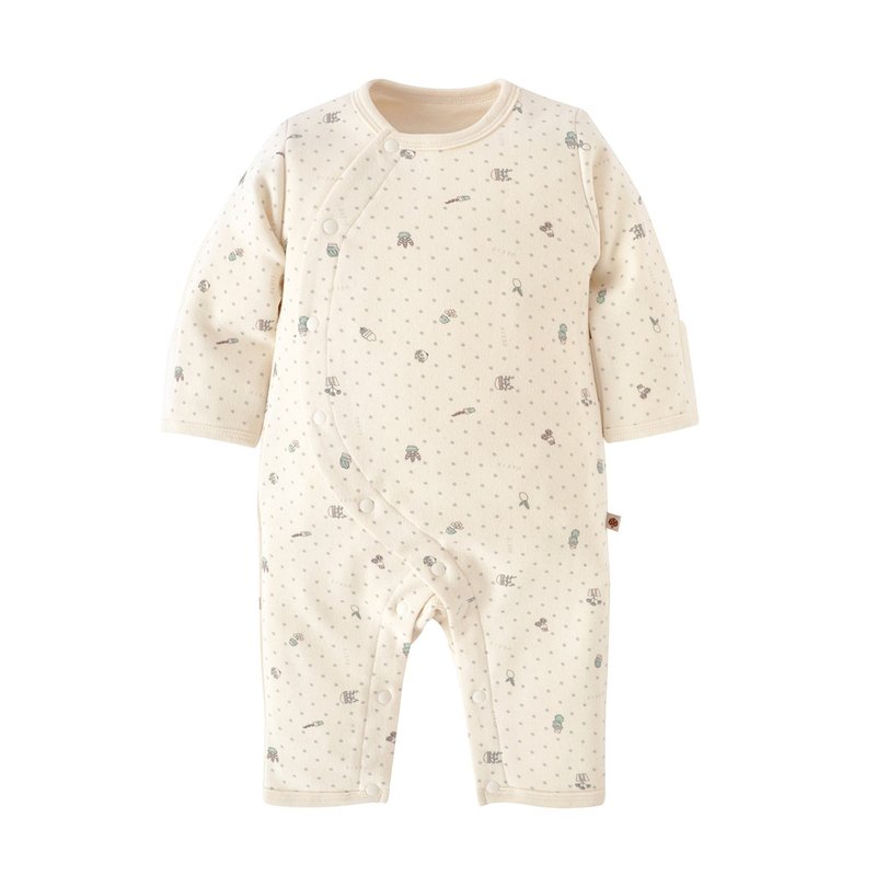 【SISSO有机棉】里起毛二合一兔装(小绿) 12M - 包屁衣/连体衣 - 棉．麻 白色