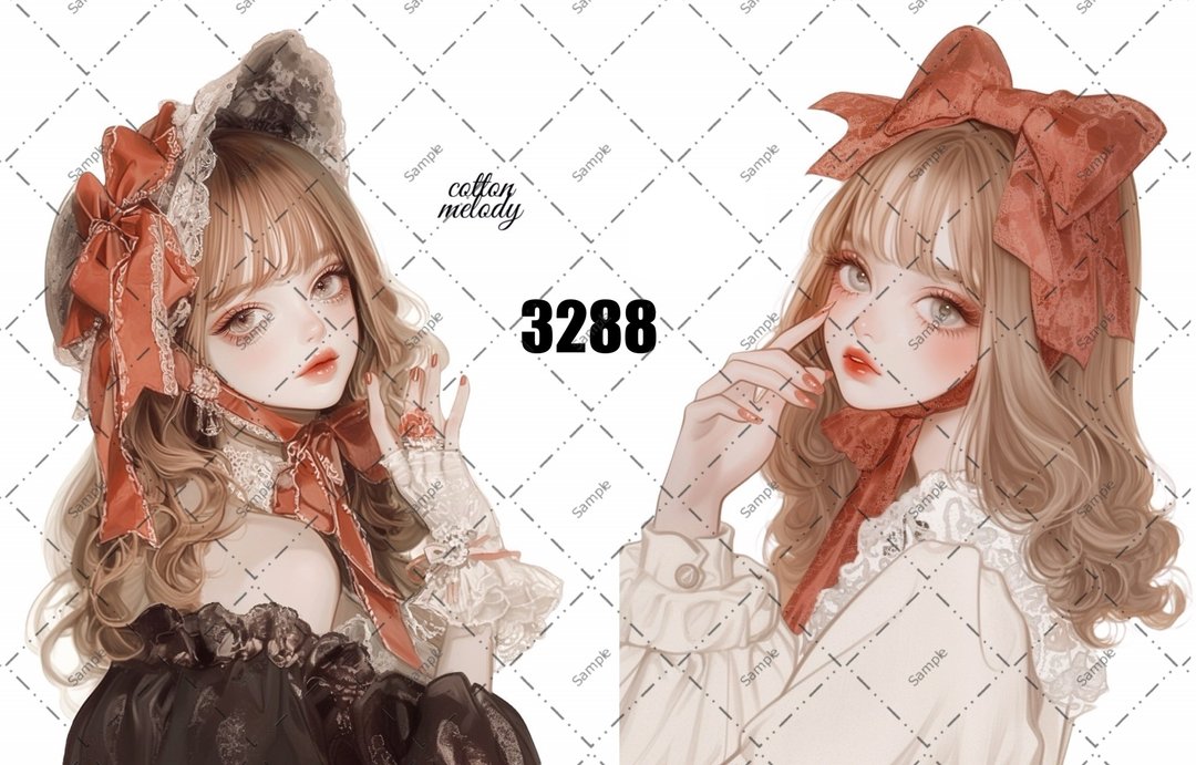 original sticker no.3288 人物贴纸 原创贴纸 原创人物贴纸 装饰贴纸 cotton melody - 贴纸 - 纸 