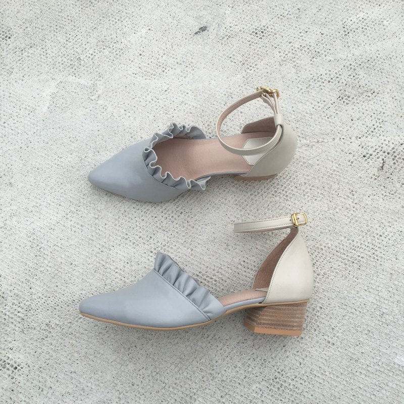 经典女孩系列第8号 La La Land乐来越爱你 Mia 荷叶细踝带 双色 - 女款休闲鞋 - 真皮 多色