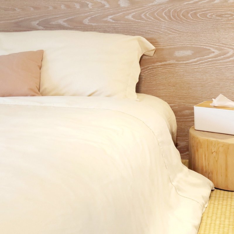 有机棉枕套、双人加大被套组(2+1)三色可选 - 寝具 - 棉．麻 多色