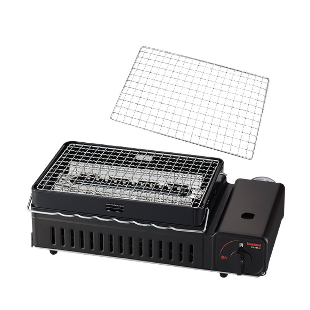【Iwatani岩谷】新网烤串烧磁式瓦斯烤炉2.3kW-黑色-搭赠烤网乙片 - 露营用品 - 其他材质 