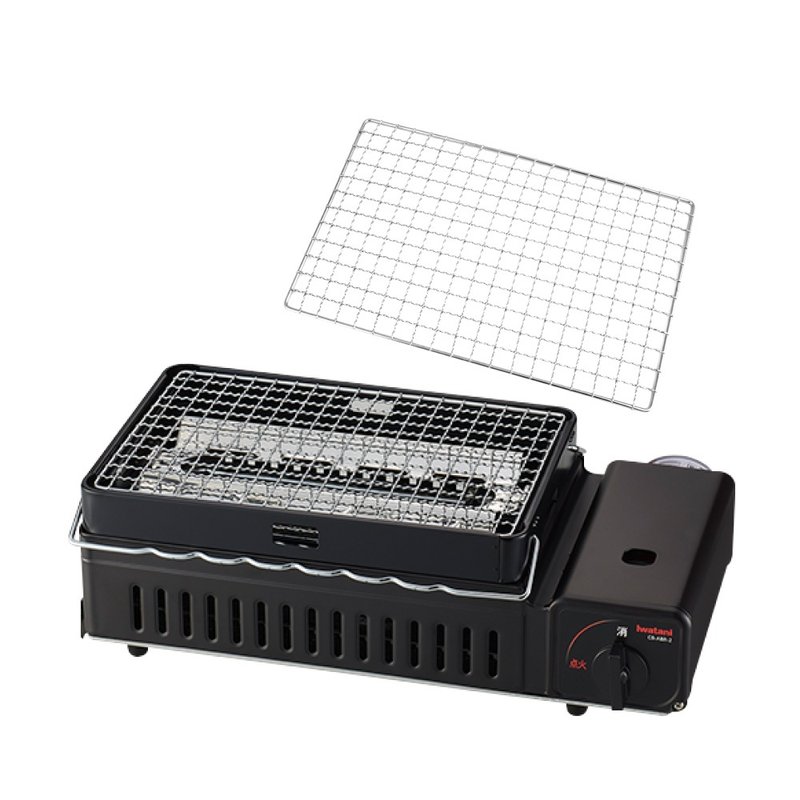 【Iwatani岩谷】新网烤串烧磁式瓦斯烤炉2.3kW-黑色-搭赠烤网乙片 - 露营用品 - 其他材质 