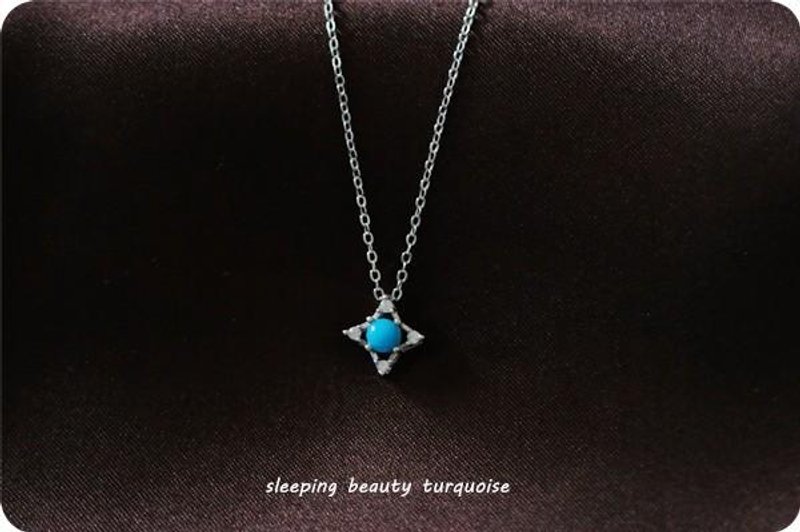 蓝色星辰 斯利坪谬帝绿松石 项链 人生守护石 12月诞生石 - 项链 - 宝石 蓝色