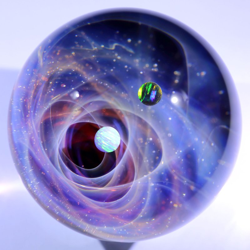 48mm 宇宙玻璃球摆设 no.M118 - 摆饰 - 玻璃 红色