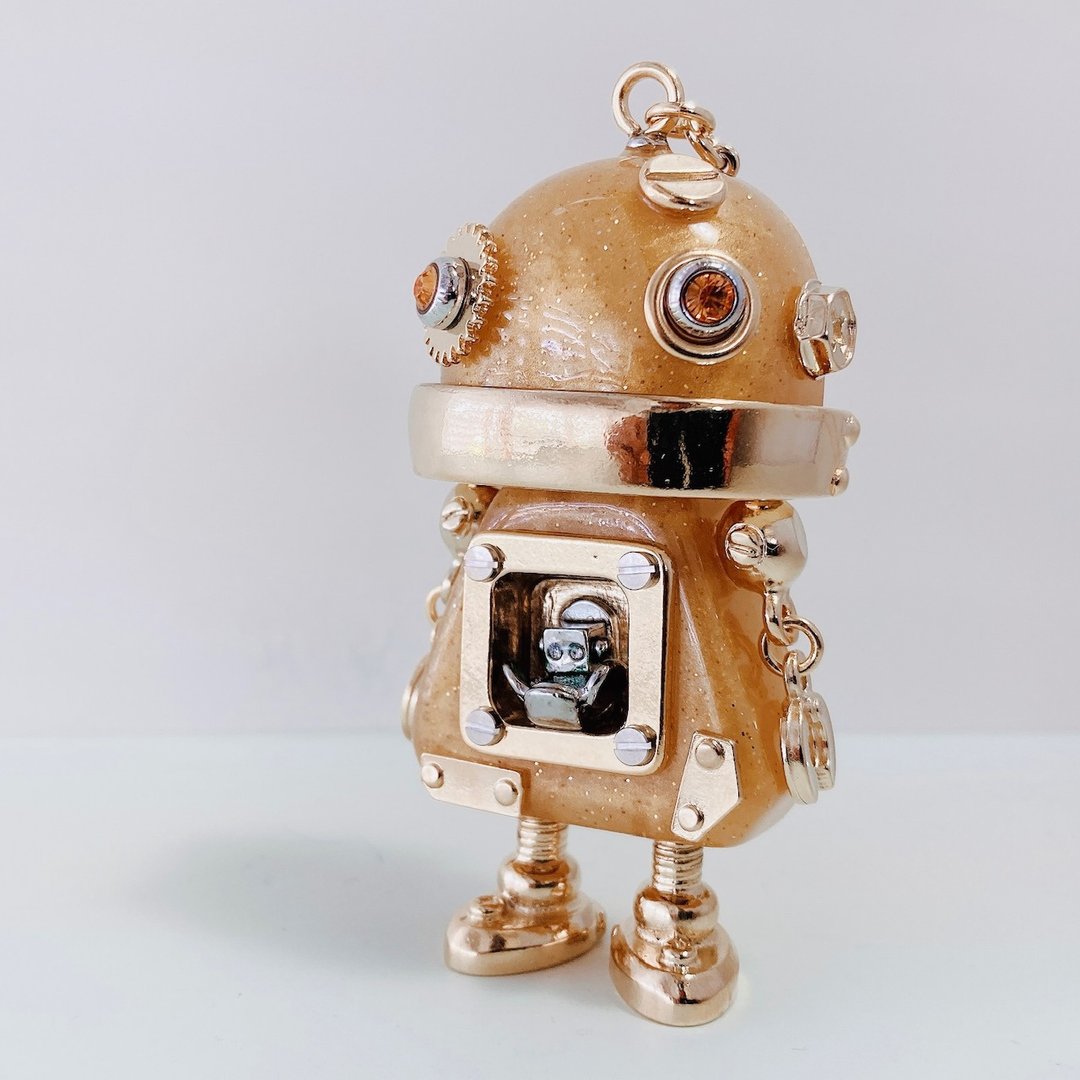 Robot Charm Accessories - 钥匙链/钥匙包 - 塑料 金色