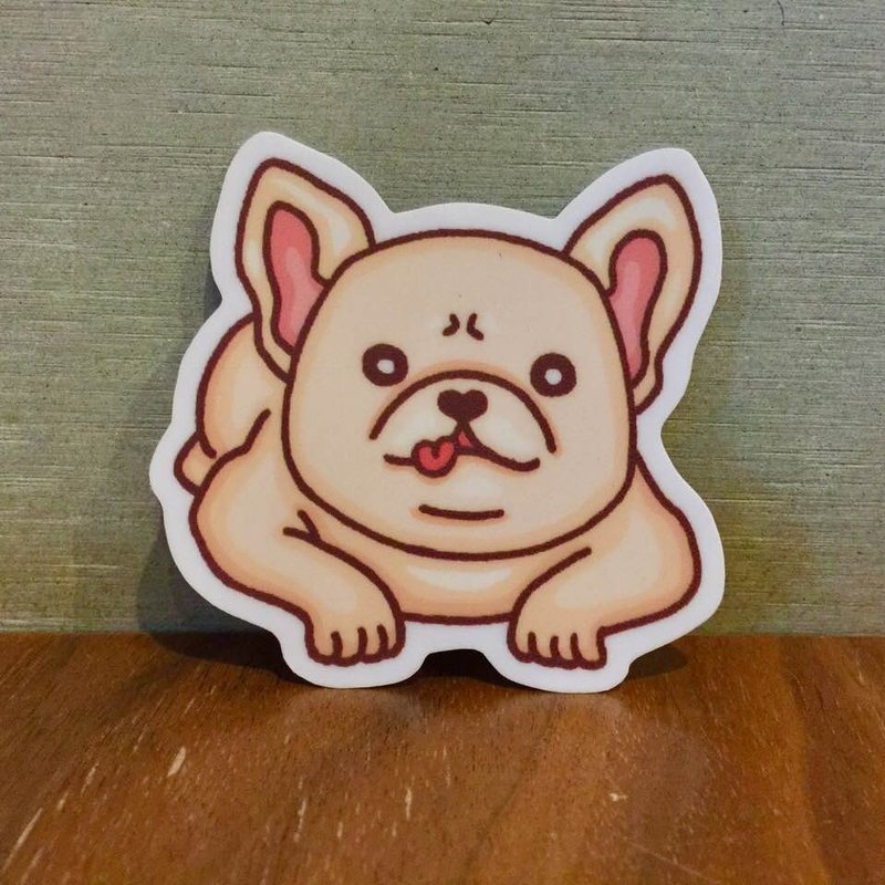 法斗日常看屁中型防水贴纸 SM0074 - 贴纸 - 防水材质 多色