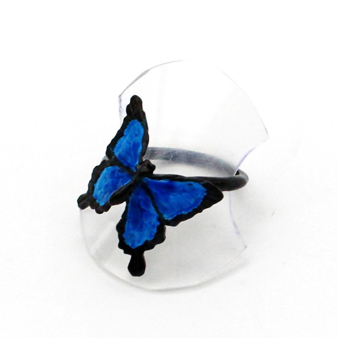 Swallowtail Ring RN122 - 戒指 - 其他金属 蓝色