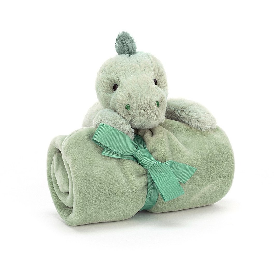 Jellycat 舒适柔软动物安抚巾 Shooshu Dino Soother - 玩具/玩偶 - 聚酯纤维 绿色