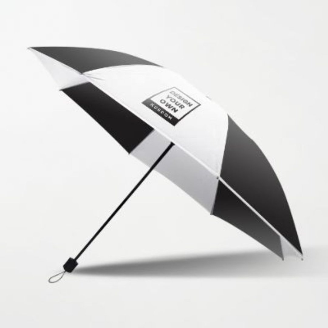【定制化礼物】拚色伞│下雨必备/折叠伞/折叠拚色伞/户外用品 - 雨伞/雨衣 - 其他材质 黑色